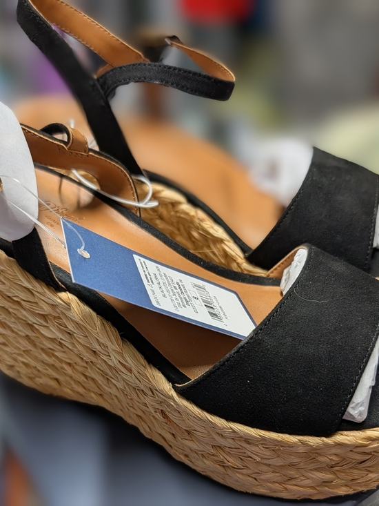 Target Shoes - Women's Black Espadrille Wedge Sandals with Ankle Strap for Target NWT